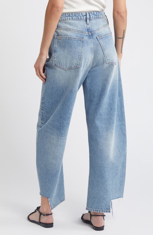 Frame Long Barrel Released Inside Step Fray Jeans Divine In Divine