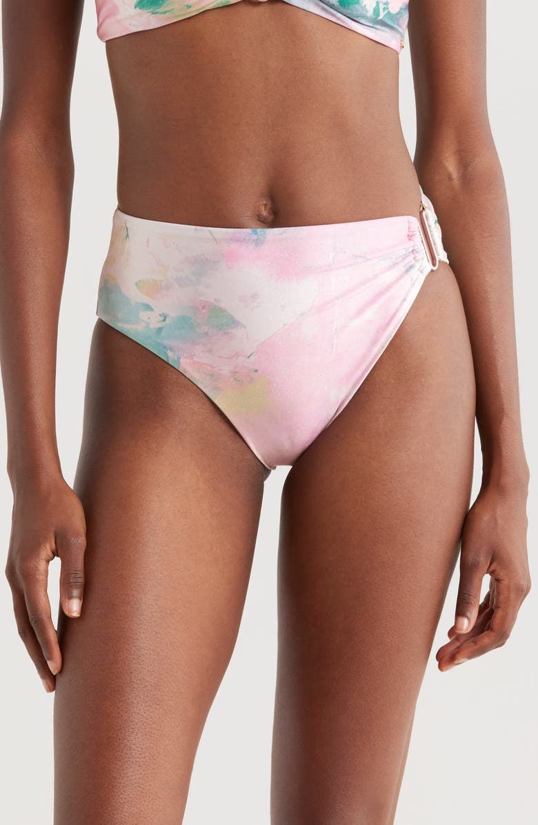 BOAMAR Talia High Cut Bikini Bottoms, Main, color, Pink Multi