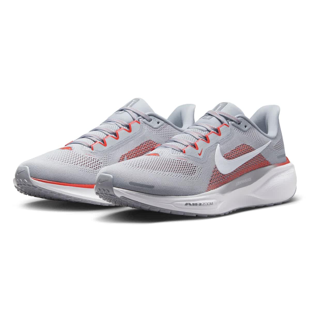 Nike Unisex Nike Gray Arkansas Razorbacks Zoom Pegasus 41 Running Shoes, Alternate, color, Gray