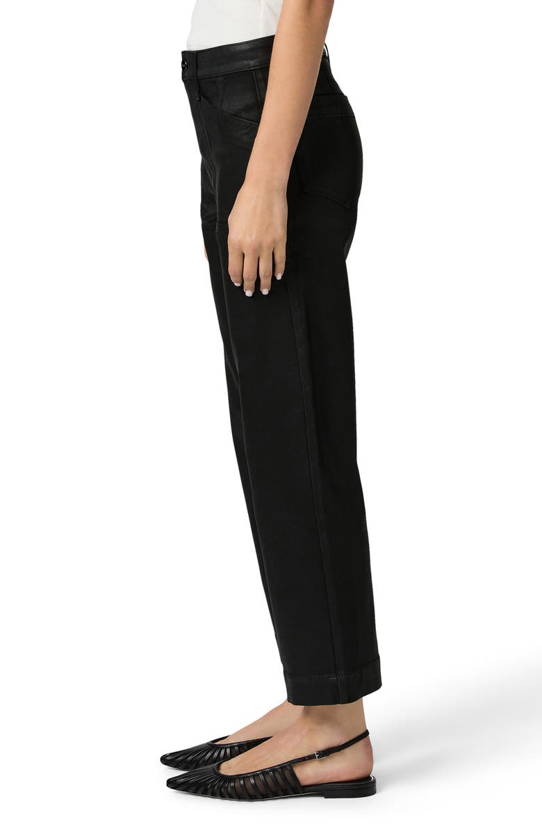 PAIGE Quincy Coated Mid Rise Ankle Straight Leg Pants, Alternate, color, Black Fog Luxe Coating