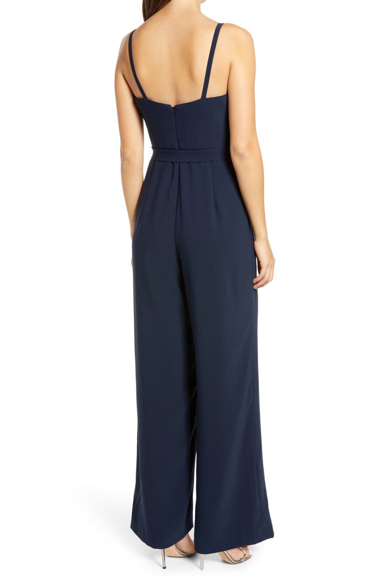 Alana Crepe Wide Leg Jumpsuit, Alternate, color, MIDNIGHT