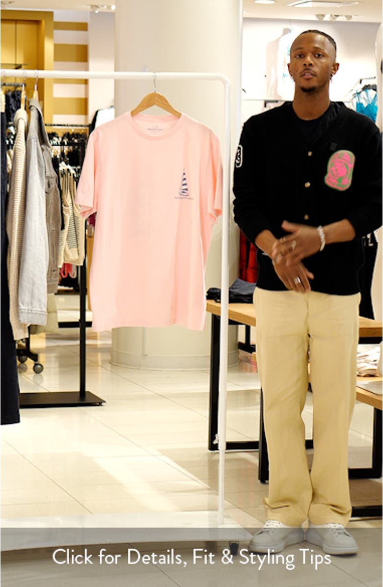 Sunset Sails Cotton Graphic T-Shirt, sales video thumbnail