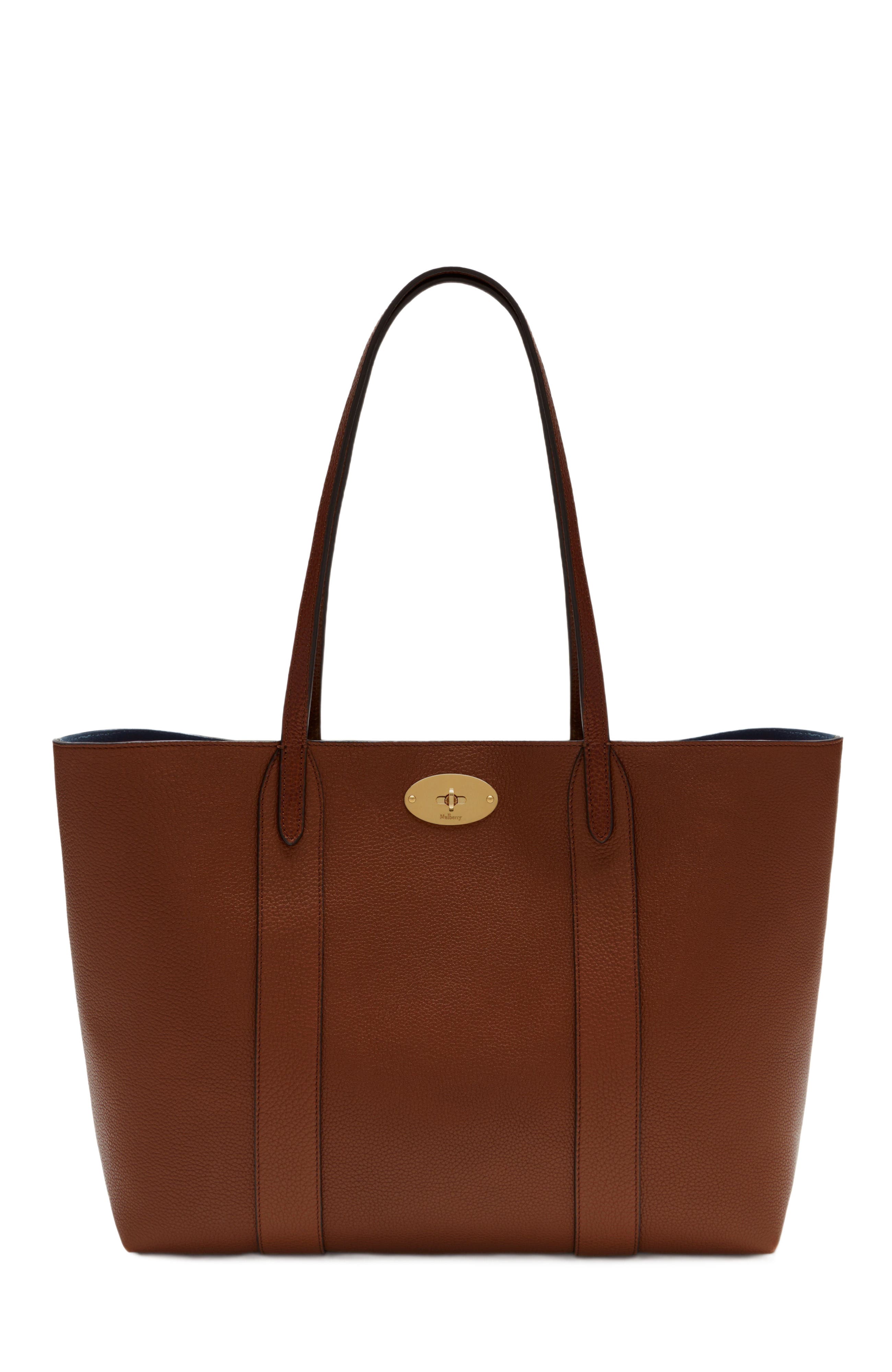 Mulberry Bayswater Leather Tote, Main, color, Oak