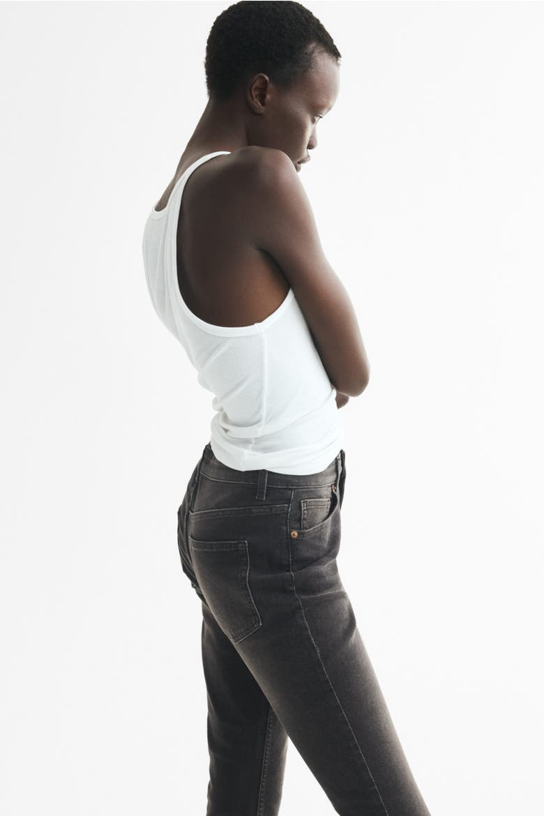 Skinny High Waist Jeans, Alternate, color, Dark denim gray