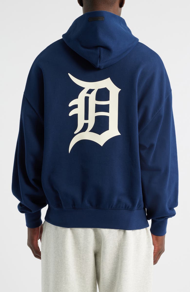Fear of God Essentials Tigers Sport Fit Cotton Hoodie, Alternate, color, Midnight Navy