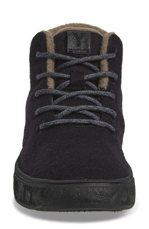 Yy Nation Alto Water Resistant Wool Blend High Top Sneaker In Black/black