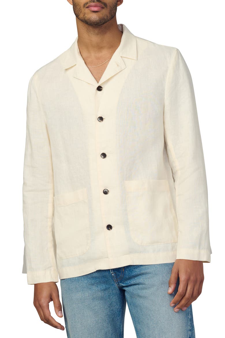Hemingway Writer's Long Sleeve Camp Shirt, Main, color, PAPYRUS