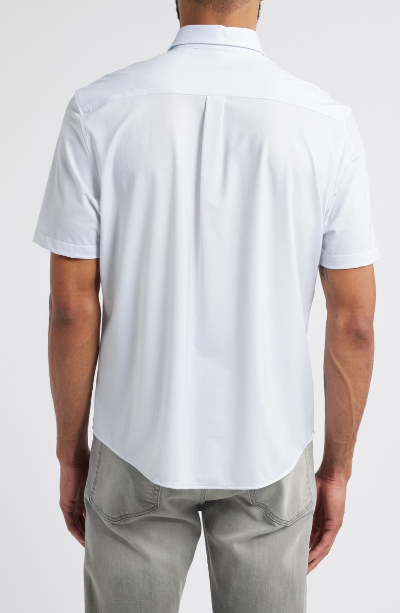 johnnie-O Spielman Hangin' Out Short Sleeve Knit Button-Up Shirt, Alternate, color, White