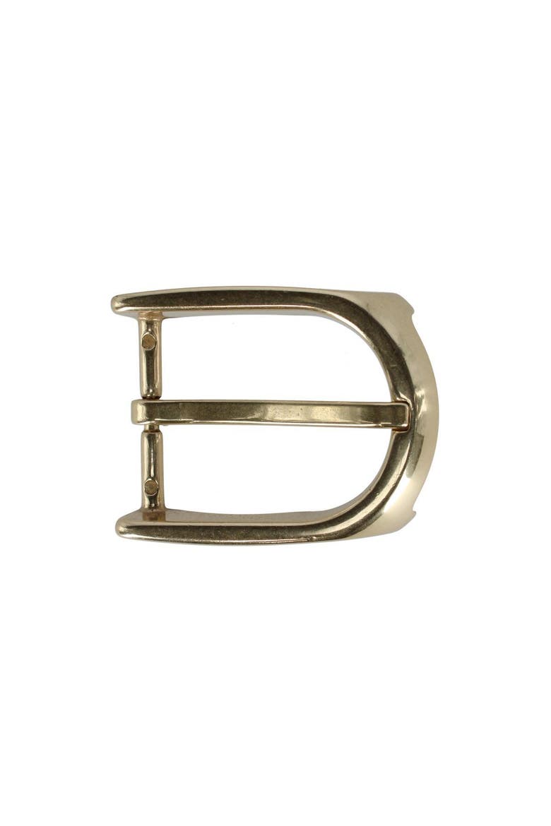 35mm Italian Solid Brass Substantial Elegance Harness Belt Buckle, Main, color, Polished Brass