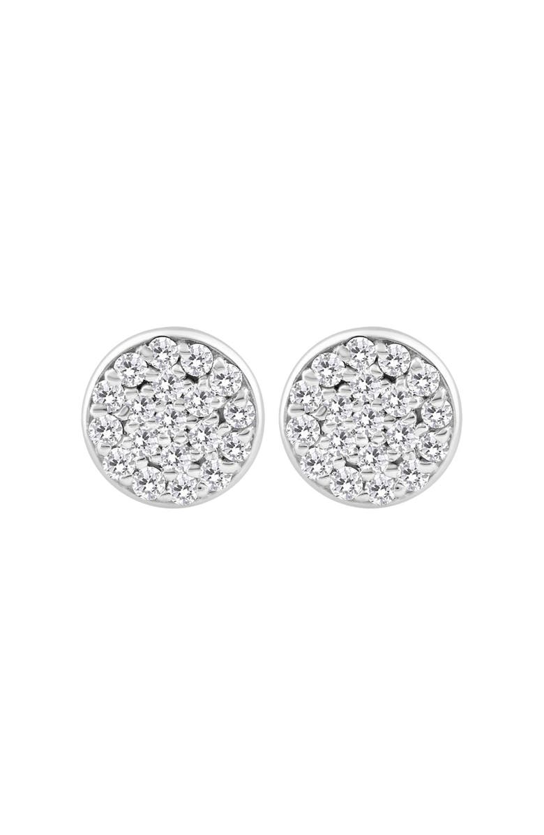 Bliss Diamond 3/8 Ct EX3 Lab Grown Diamond Pave Studs Womens Earrings Lab Grown 14k Gold 8mm, Main, color,