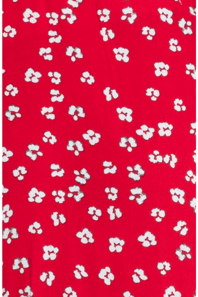Floral Maternity Midi Dress, Alternate, color, RED FLOWER
