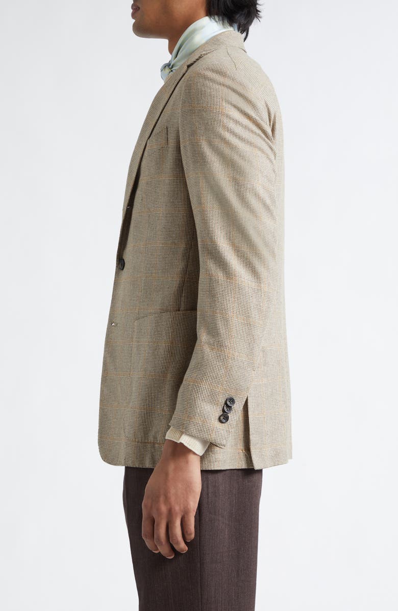 J. Mueser Waverly Check Silk Sport Coat, Alternate, color, Tan Windowpane