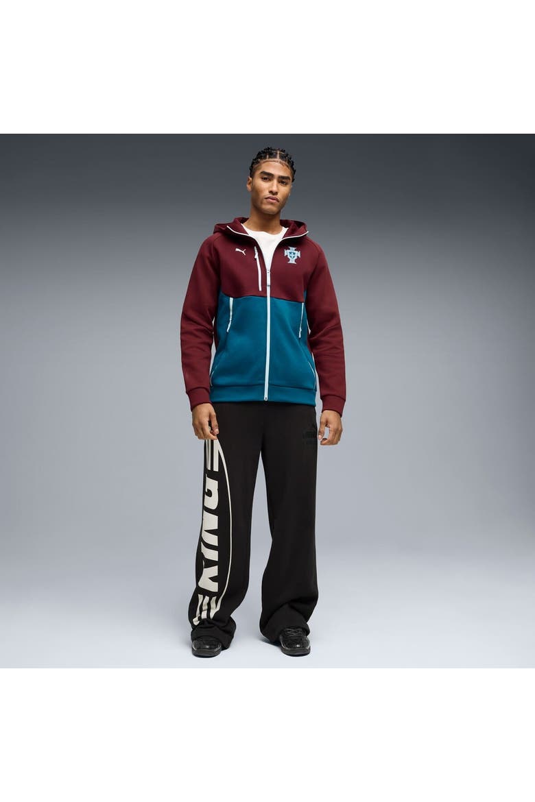 Men's Puma Maroon Portugal National Team PumaTech Full-Zip Hoodie, Alternate, color, Maroon