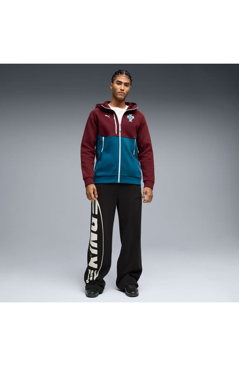 PUMA Men's Puma Maroon Portugal National Team PumaTech Full-Zip Hoodie, Alternate, color, Maroon