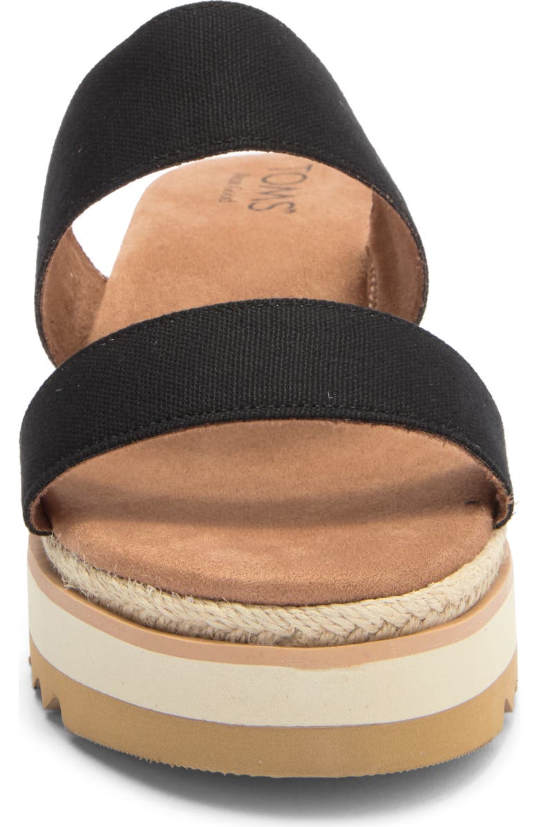 TOMS Lilo Platform Wedge Sandal, Alternate, color, Black