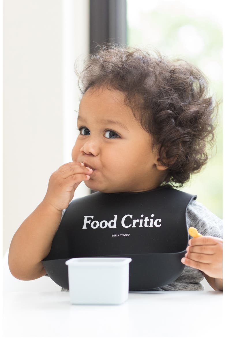 Food Critic Wonder Bib, Alternate, color, BLACK