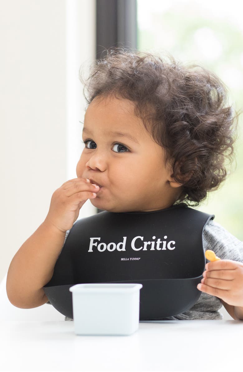 Bella Tunno Food Critic Wonder Bib, Alternate, color, Black