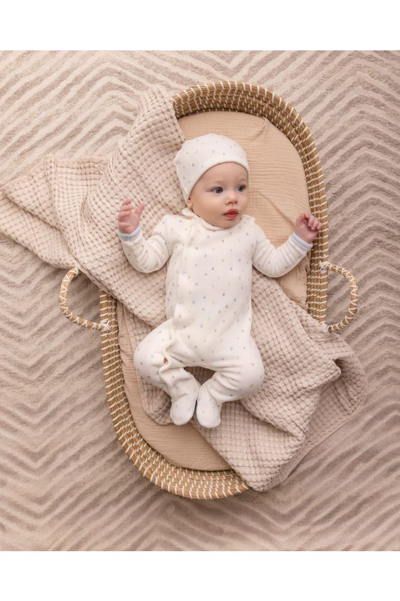 2 Piece Baby Velour Footie Set, Alternate, color, Marshmallow
