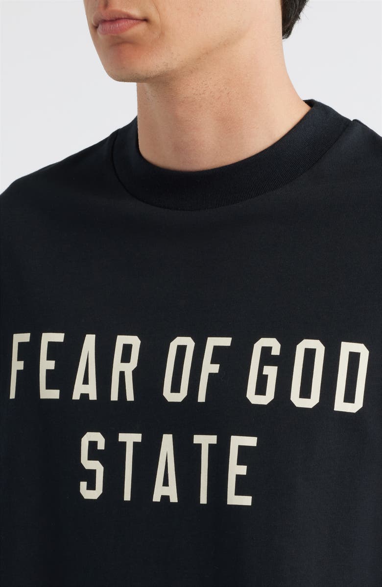 Fear of God Essentials '90s Fit Graphic T-Shirt, Alternate, color, Jet Black