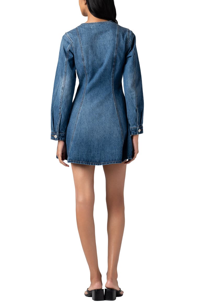 Long Sleeve Denim Minidress, Alternate, color, DAZZLE ME