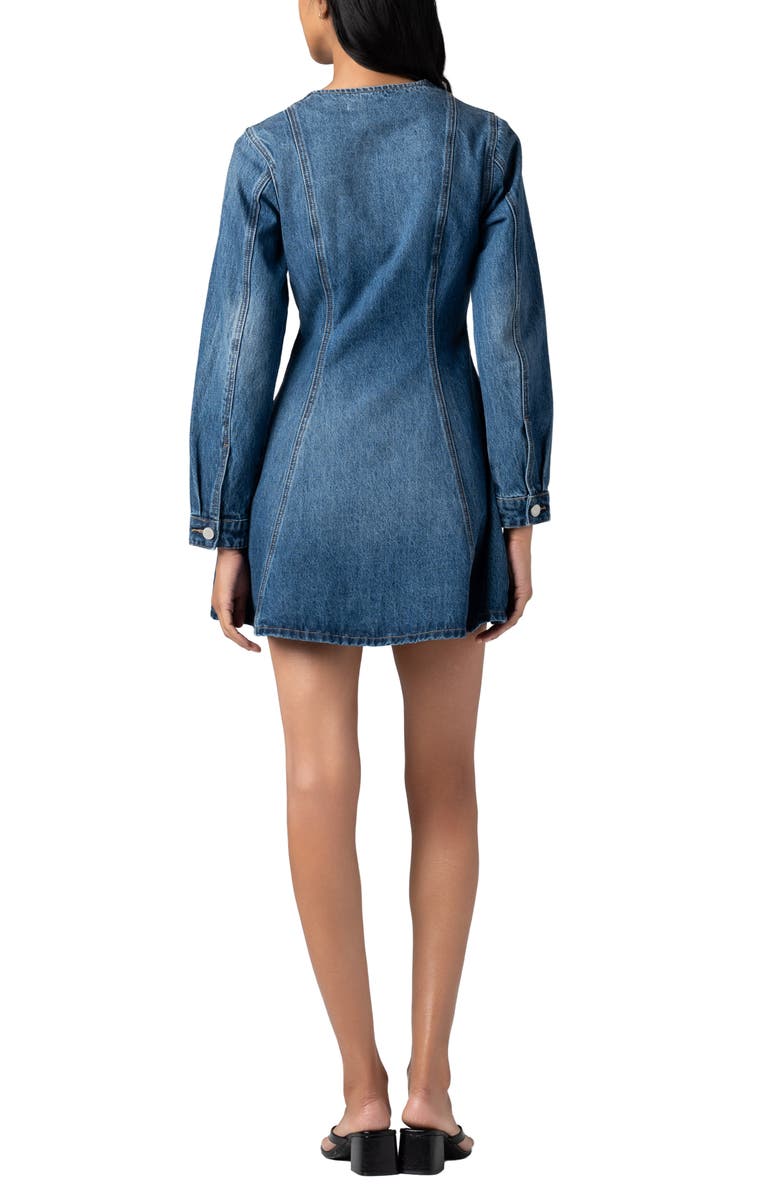 BLANKNYC Long Sleeve Denim Minidress, Alternate, color, Dazzle Me