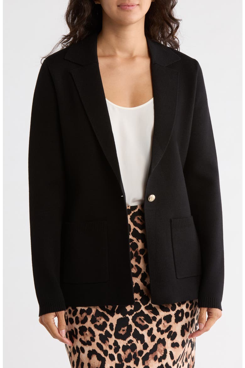 Sweater Jacket, Main, color, BLACK