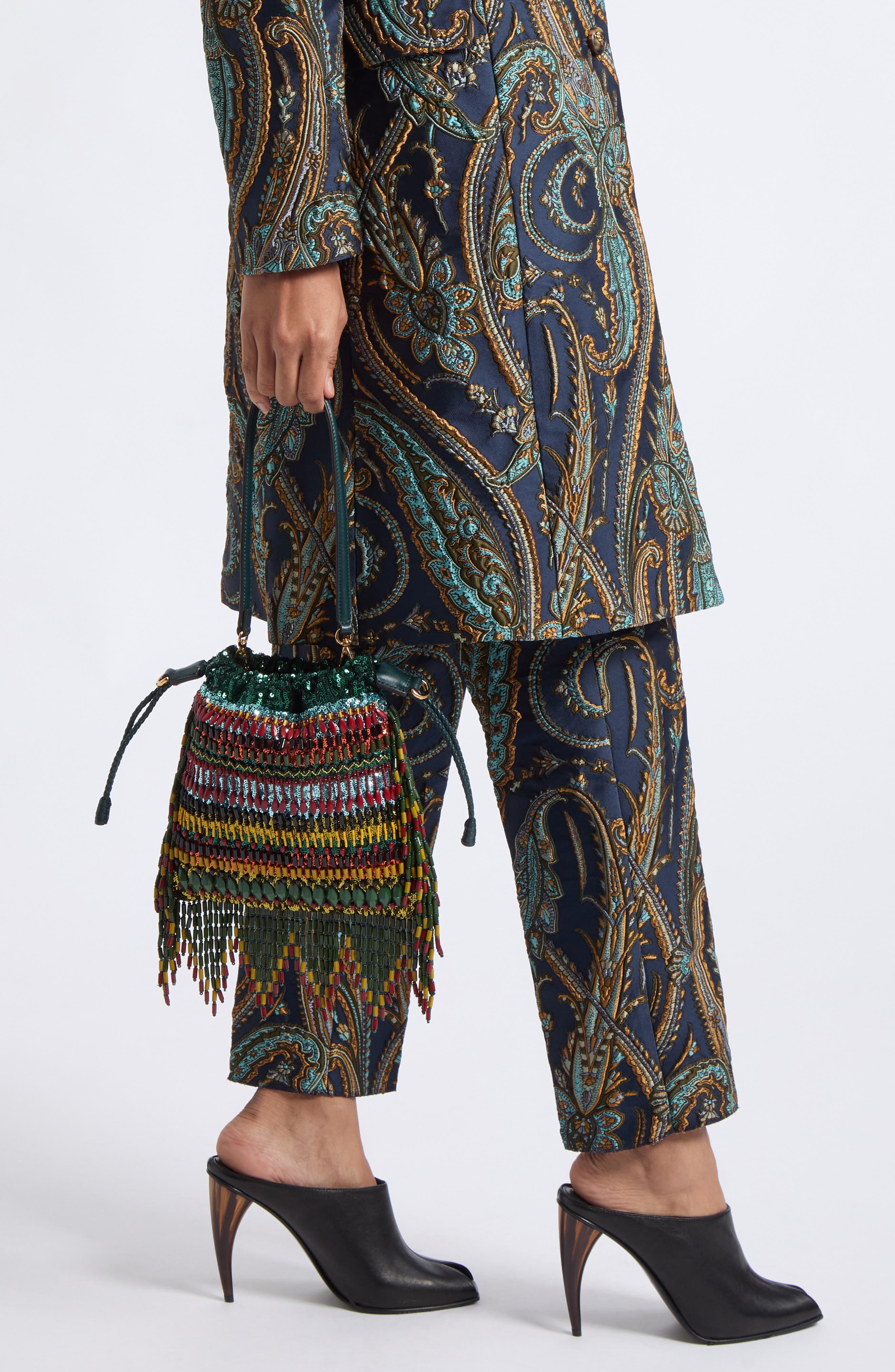 Kalispera Embellished Shoulder Bag, Alternate, color, VERDE