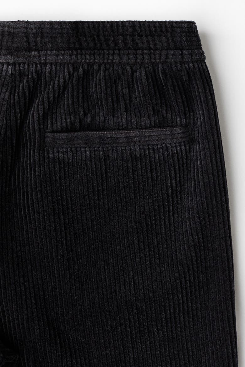 Loose-fit Corduroy Shorts, Alternate, color, Black