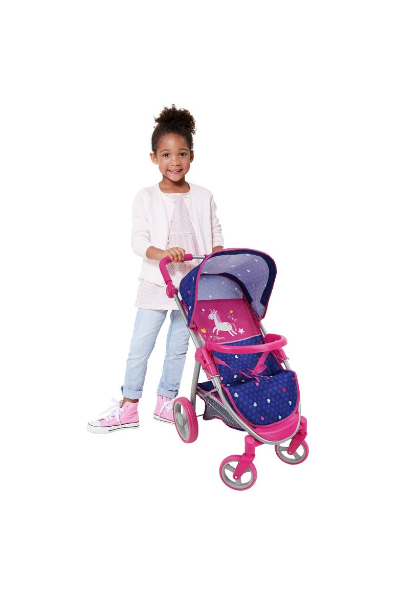 Unicorn 2In1 Baby Doll Car Seat & Stroller, Alternate, color, Multicolored