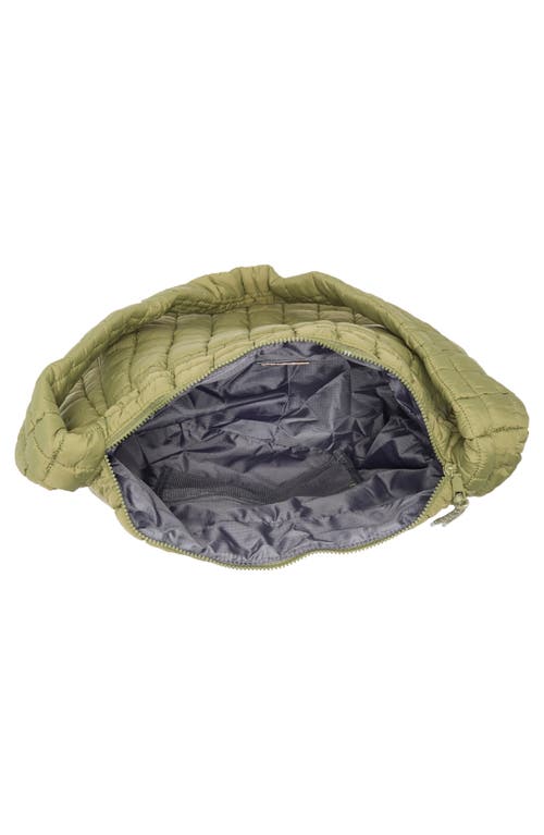 Urban Expressions Handbags Square Quilt Nylon Hobo Bag In Green