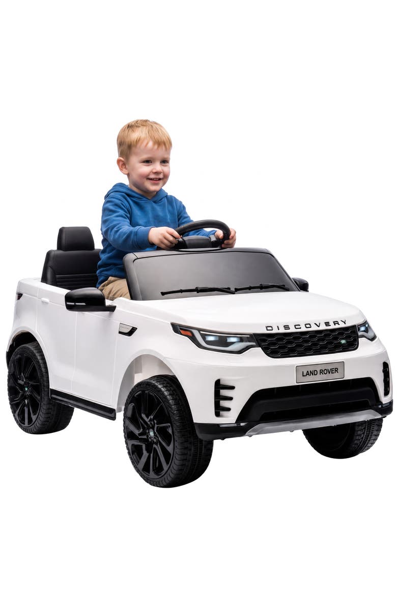 12V Electric Car for Kids, Licensed Land Rover Ride on Car with Parent Remote, Soft Start, 3 Speeds, 4 Wheel, Main, color, White