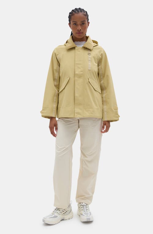 Halfdays Hooded Rain Jacket In Brown