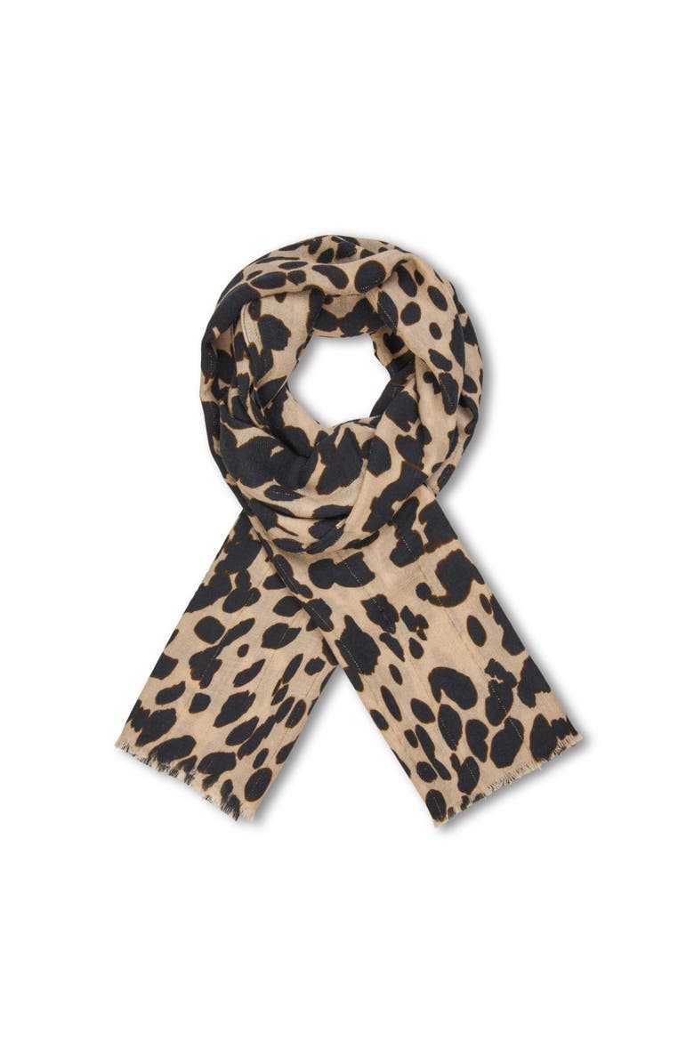 Masai Copenhagen Aeloria Animal Print Scarf, Alternate, color, Oxford Tan
