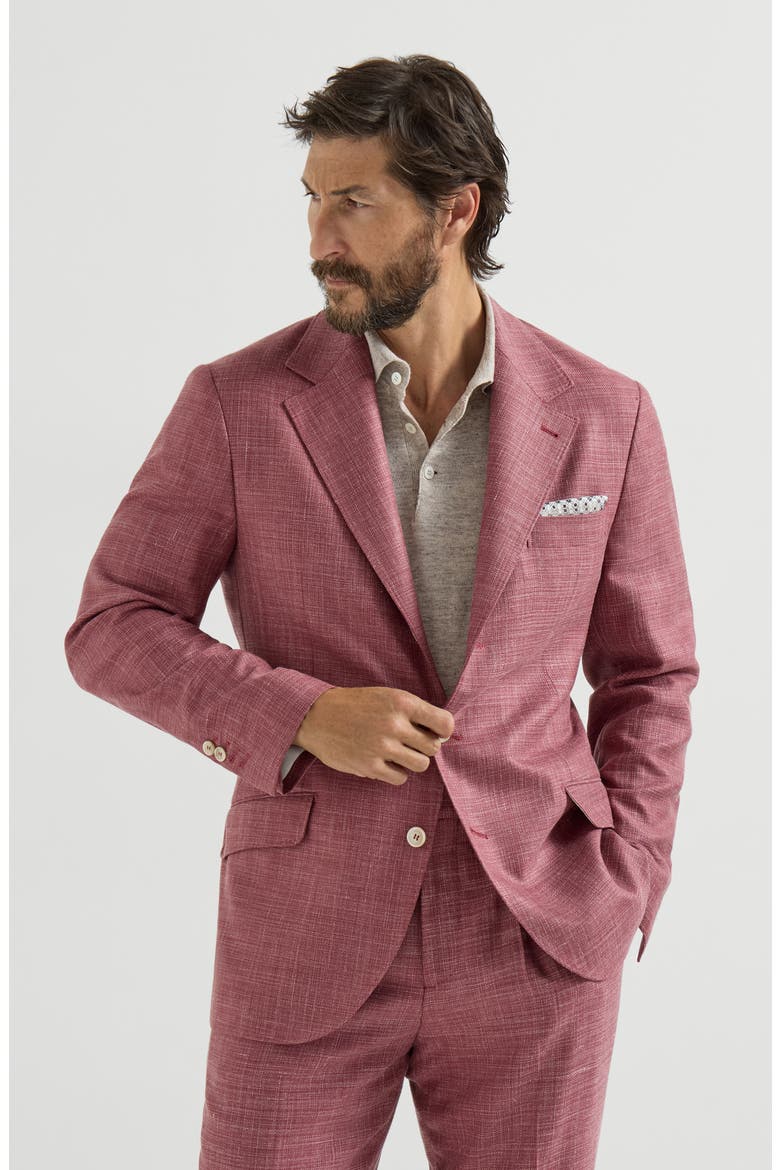 Hopsack blazer, Main, color, Coral