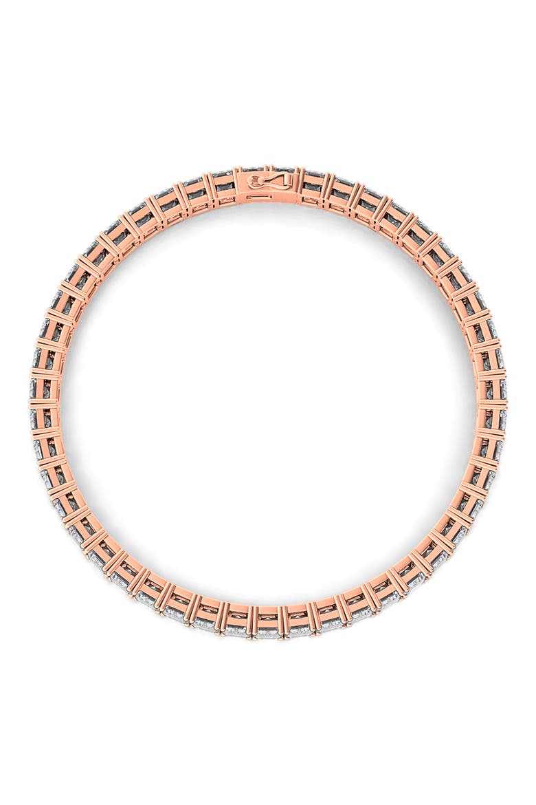 Emerald Cut Lab Grown Diamond Tennis Bracelet, Alternate, color, 18K ROSE GOLD