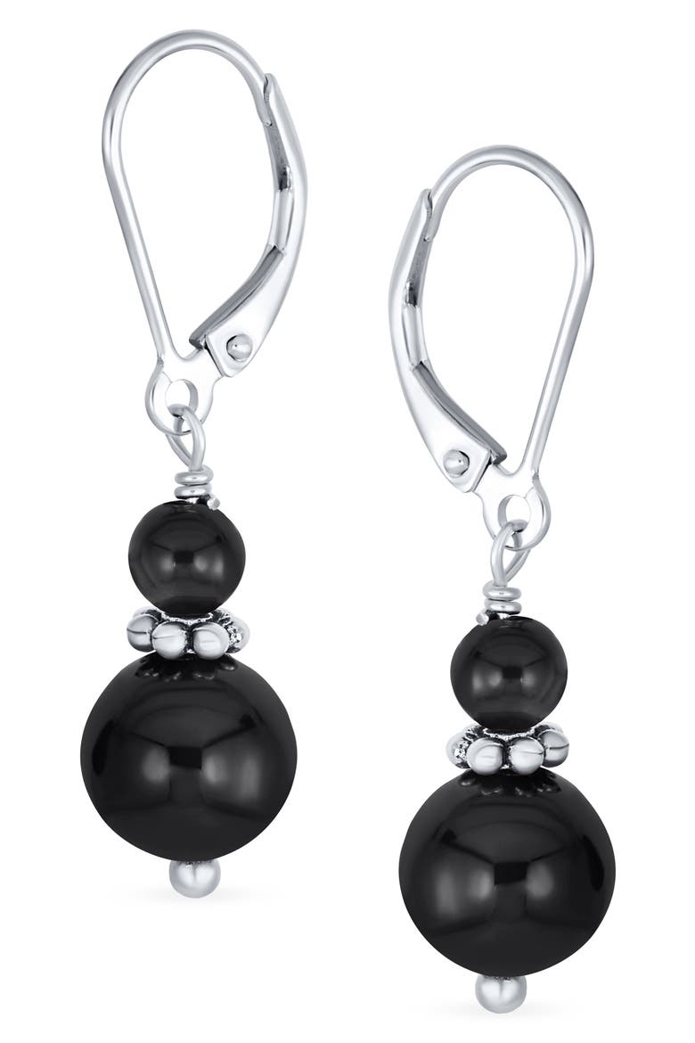 Resin Drop Earrings, Alternate, color, BLACK