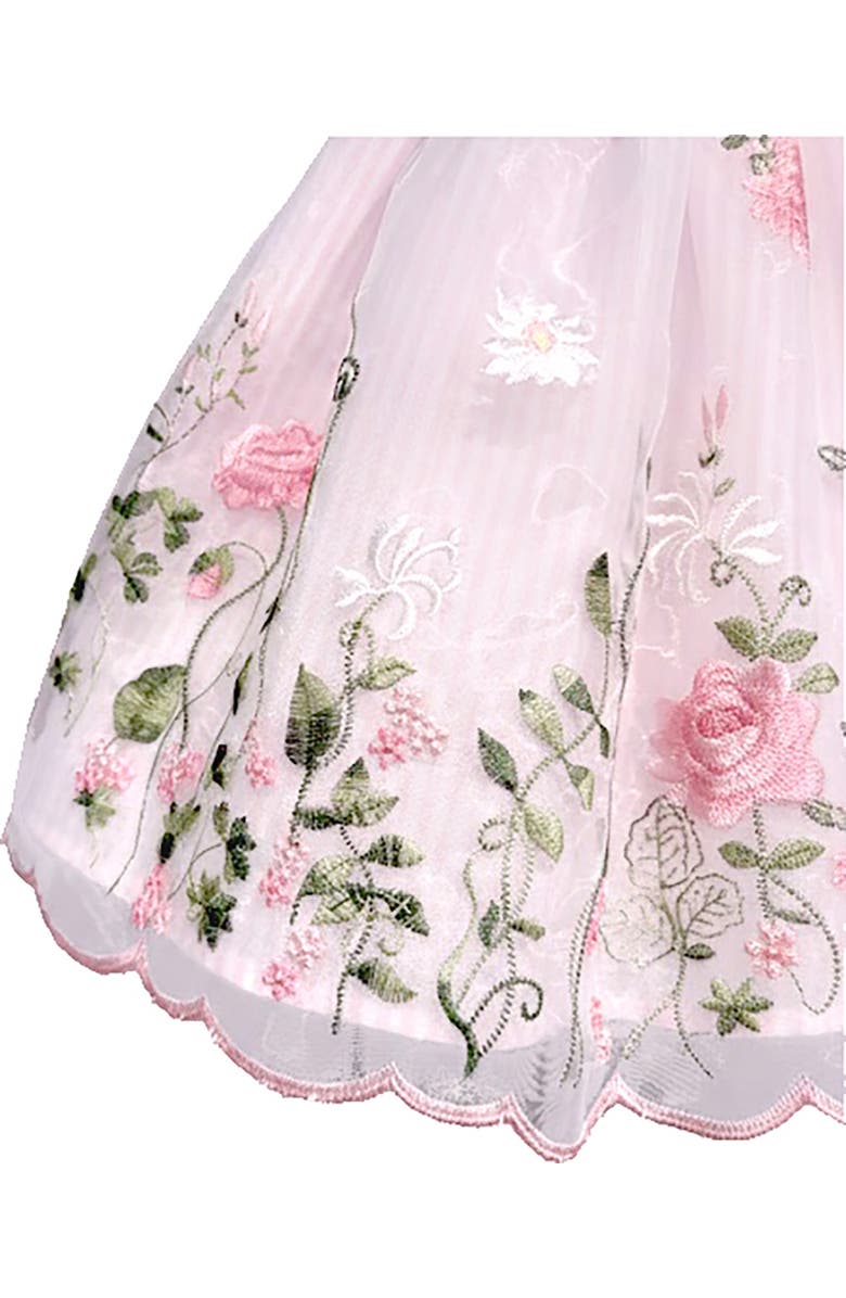 Pippa & Julie Kids' Floral Embroidered Dress with Bloomers, Alternate, color, Pink/ White