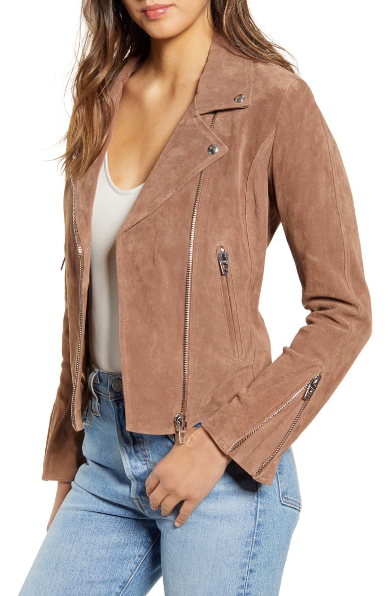 BLANKNYC Next Level Suede Moto Jacket, Main, color, 