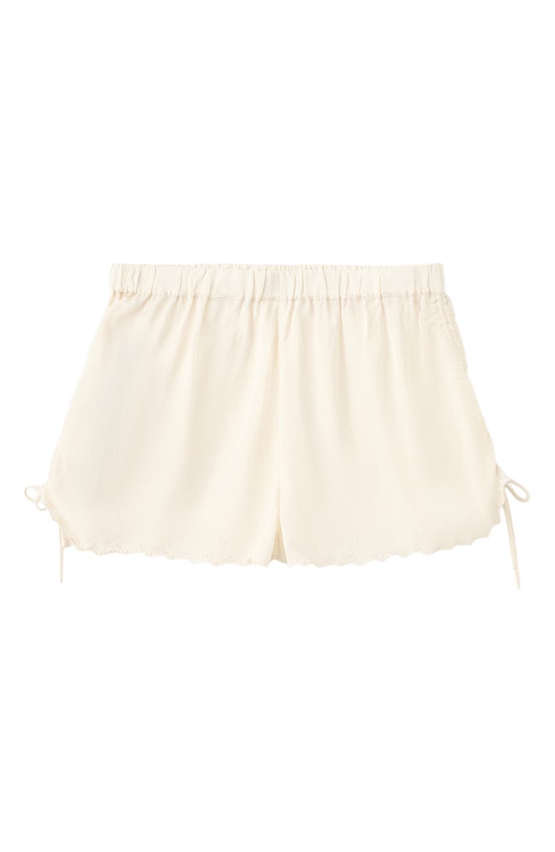 MANGO Embroidered Cinched Shorts, Alternate, color, 