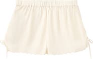 MANGO Embroidered Cinched Shorts