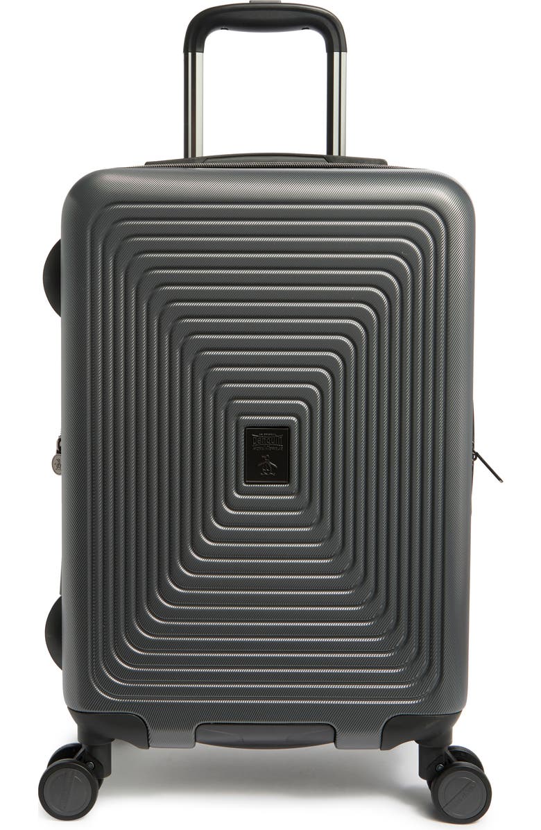 Original Penguin Finnes 21-Inch Hardside Carry-On Bag, Main, color, Charcoal