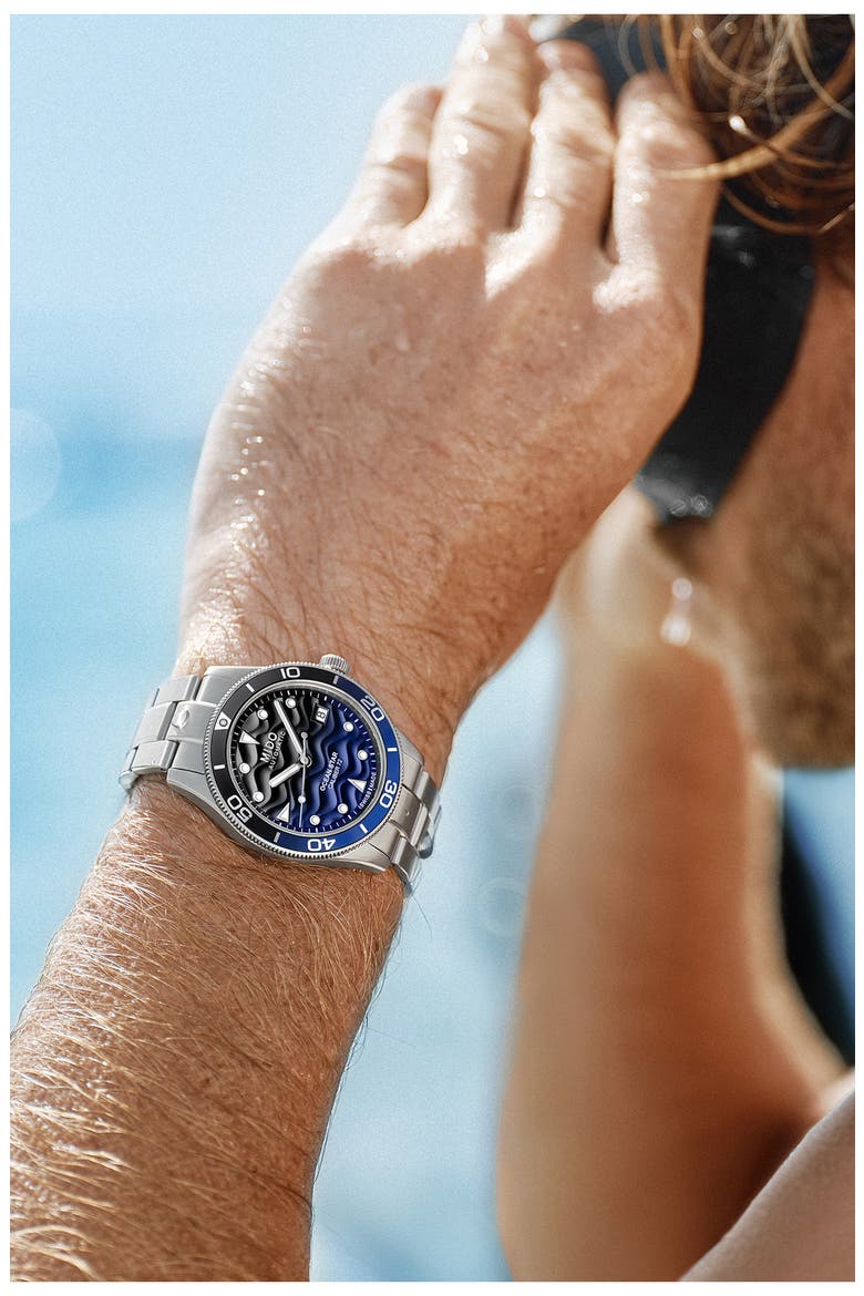 Ocean Star Captain Automatic Bracelet Watch, 39mm, Alternate, color, BLUE GRADIENT