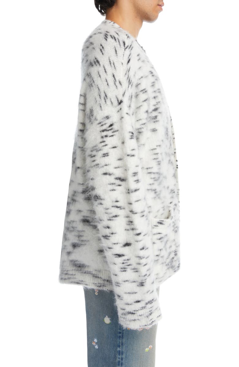 Acne Studios Mélange Wool & Mohair Blend Cardigan, Alternate, color,