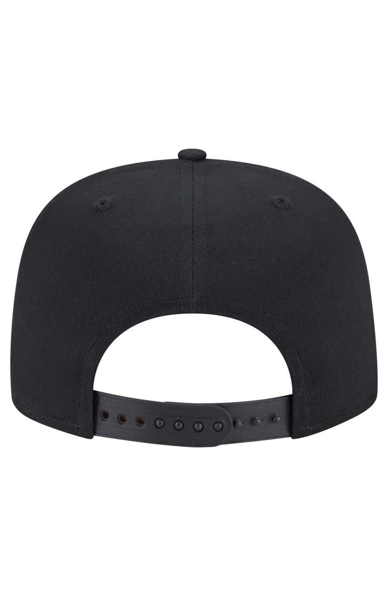 New Era Men's New Era Black Brooklyn Nets Team Text Golfer Snapback Hat, Alternate, color,