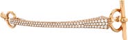 Pre-Owned Hermes Clou de Forge Chain Bracelet 18K Rose Gold with Pave Diamonds