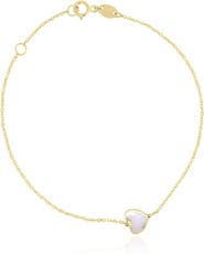 The Lovery Fine Jewelry Mini Mother of Pearl Single Heart Bracelet