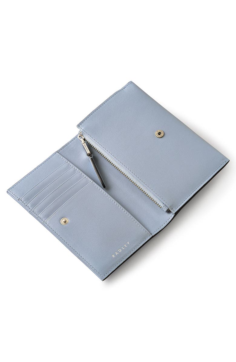 Radley Oak Street Medium Flapover Wallet, Alternate, color, Smoke Blue