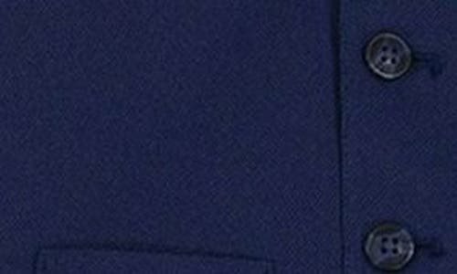Van Heusen Kids' Diamond Texture Button-up Shirt, Vest, Tie & Pants Set In Navy