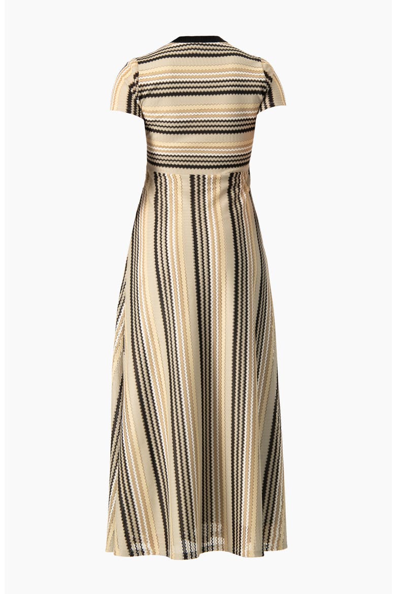 Chevron Stripe Crochet Knit Maxi Dress, Alternate, color, Beige