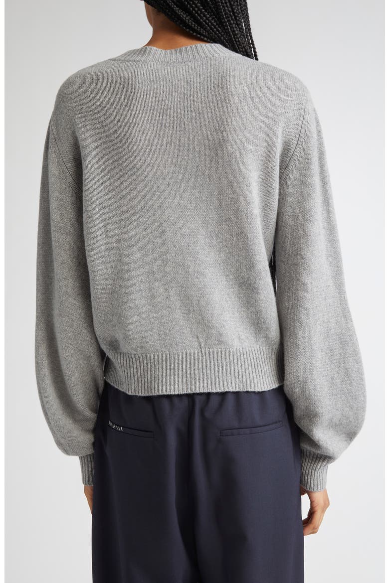 Mending Logo Cashmere Cardigan, Alternate, color, 00N38 INOX